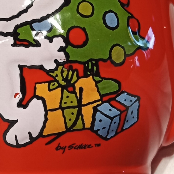 Snoopy Christmas Mug. Embossed. 2014. Red Hot. Excellent Condition. Collectible. - Picture 4 of 11